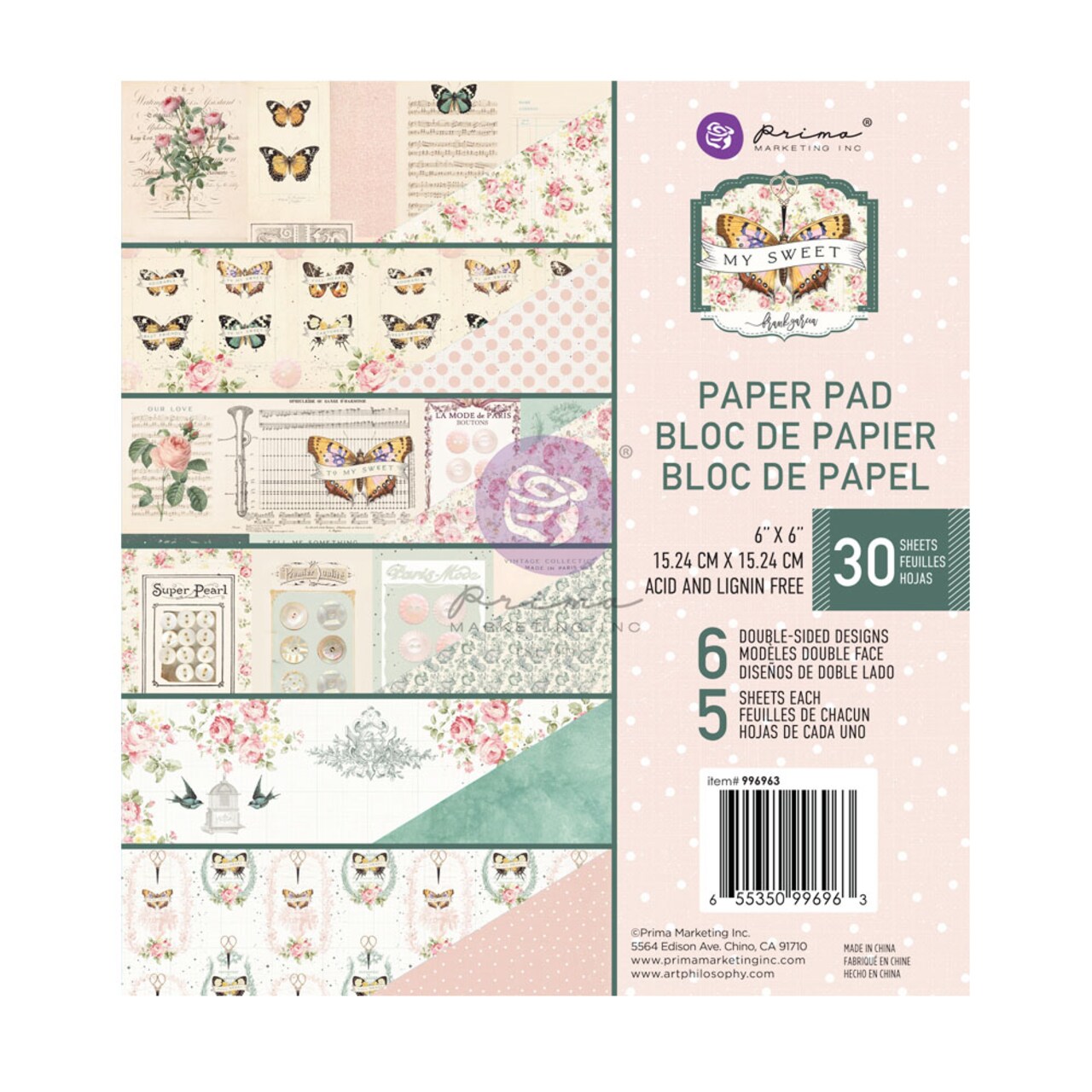 Prima Marketing Inc Frank Garcia Paper Pad 6x6, My Sweet 655350996963